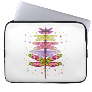 Funny Dragonfly Christmas Tree Laptop Sleeve