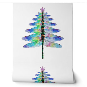 Funny Dragonfly Christmas Tree Wallpaper