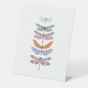 funny dragonfly pedestal sign