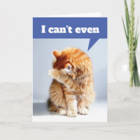 Funny Drama Cat - I Can't Even Birthday