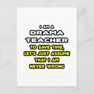Funny Drama Teacher T-Shirts and Gifts Postcard