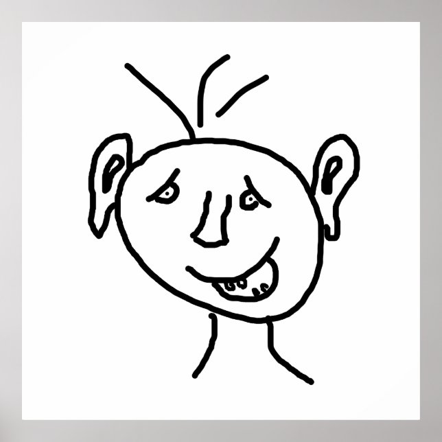 Funny drawing face poster (Front)