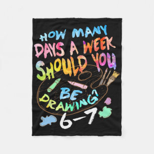 Funny Drawing Sketching Artist Art Lover Boys Girl Fleece Blanket
