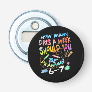 Funny Drawing Sketching Artist Bottle Opener