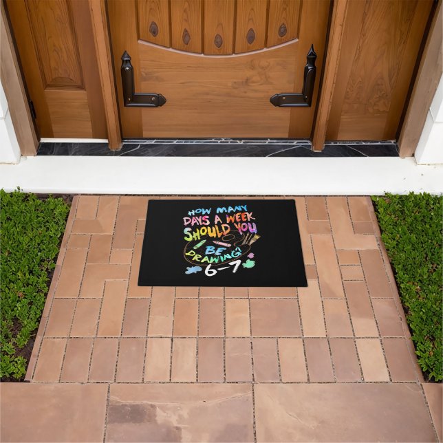 Funny Drawing Sketching Artist  Doormat (Outdoor)