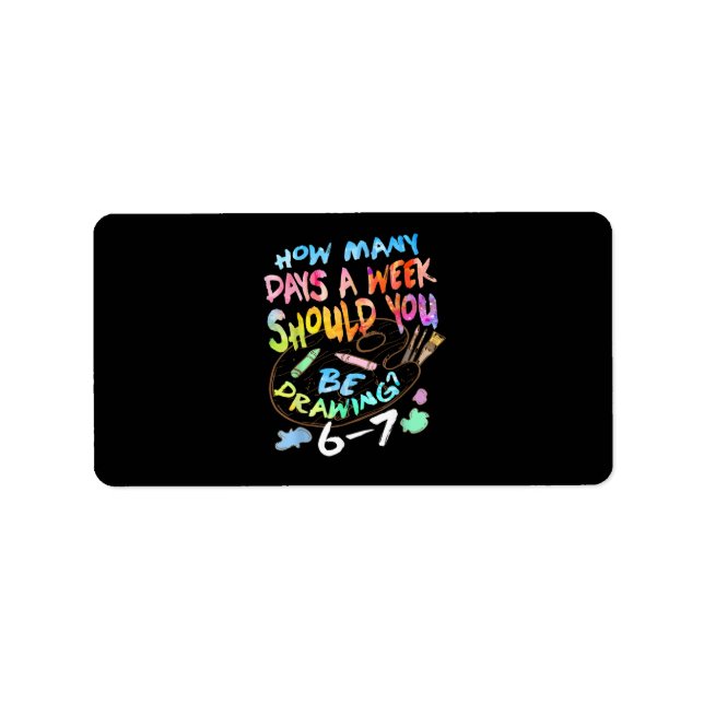Funny Drawing Sketching Artist  Label (Front)