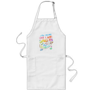 Funny Drawing Sketching Artist Long Apron