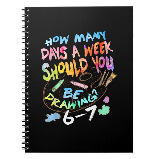 Funny Drawing Sketching Artist  Notebook (Front)