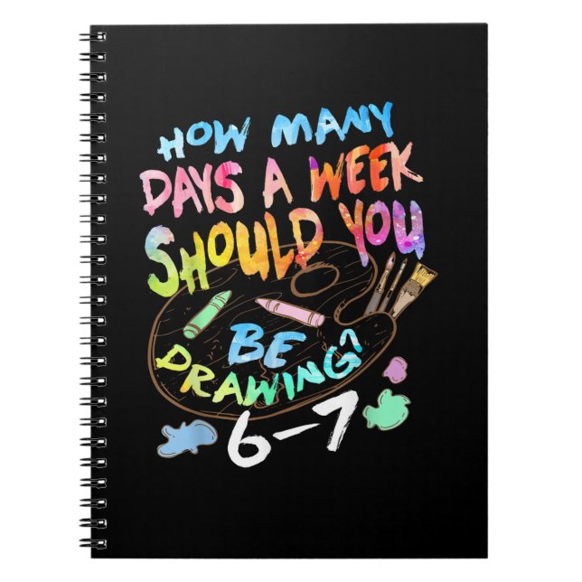 Funny Drawing Sketching Artist  Notebook (Front)