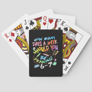 Funny Drawing Sketching Artist Playing Cards