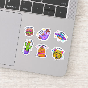 Funny drawing sticker set