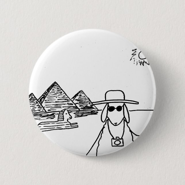 Funny drawings 6 cm round badge (Front)