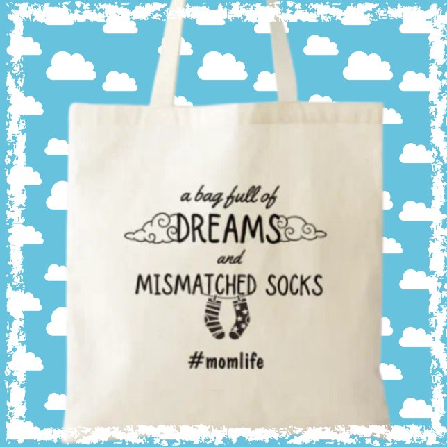 Funny Dreams Busy Momlife Mother's Day Gift Tote Bag (An ideal gift for moms, it adds a touch of humour to their everyday hustle. )