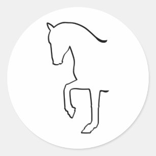 Funny Dressage Equestrian Horse Rider Gift For Wom Classic Round Sticker