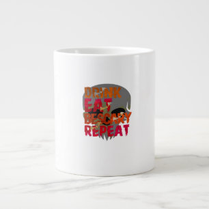 Funny Drink Eat Be Scary Halloween Design Creative Large Coffee Mug