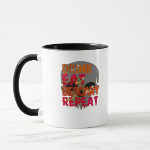 Funny Drink Eat Be Scary Halloween Design Creative Mug