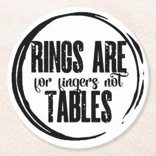 Funny Drink Ring Round Paper Coaster