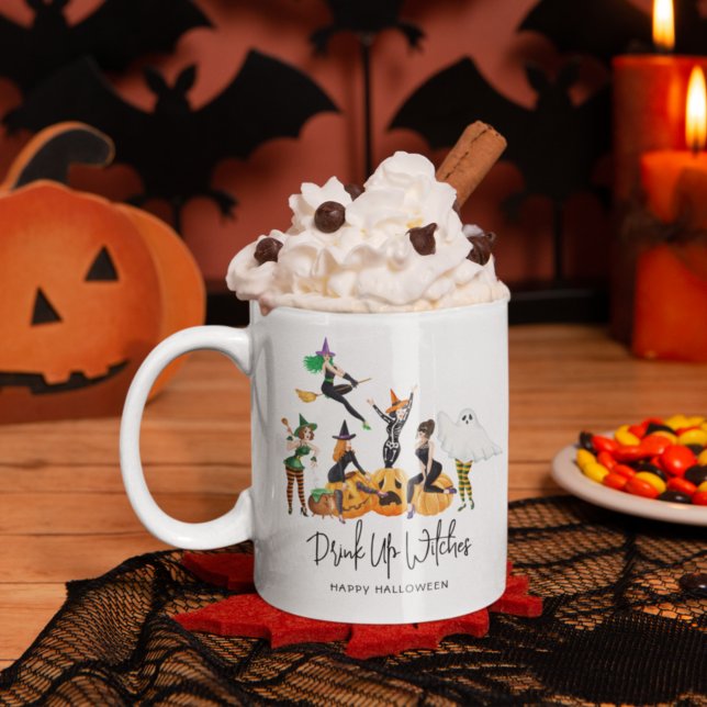 Funny 'Drink Up Witches' Halloween Coffee Mug (Creator Uploaded)