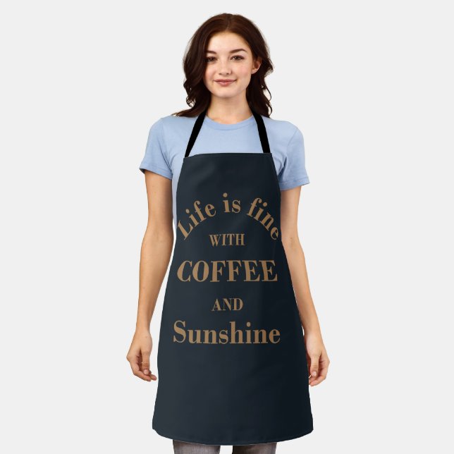 Funny drinker coffee quotes apron (Worn)