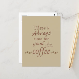Funny drinker coffee quotes postcard