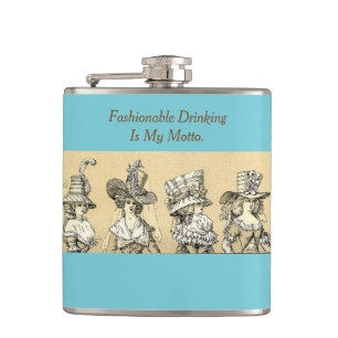 Funny Drinking Alcohol Quote Retro Women Fashions Hip Flask