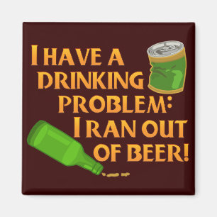 Funny Drinking Beer Magnet
