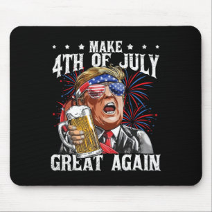Funny Drinking Beer Team Make 4th Of July Great Ag Mouse Pad