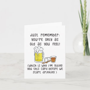 Funny Drinking Birthday Card   Funny Beer Card