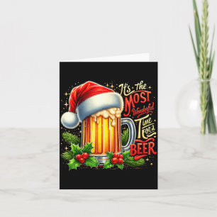 Funny Drinking Christmas Santa Beer Lovers Trend N Card