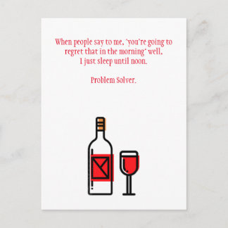 Funny Drinking Hangover Postcard