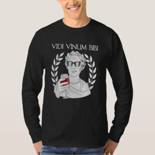 Funny Drinking Latin I Saw Wine I Drank Wine Tasti T-Shirt