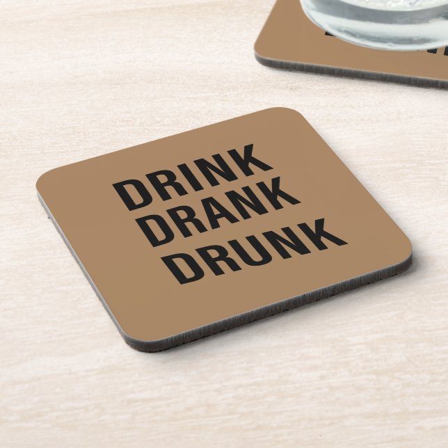 Funny drinking sayings about whiskey drinker coaster (Left Side)