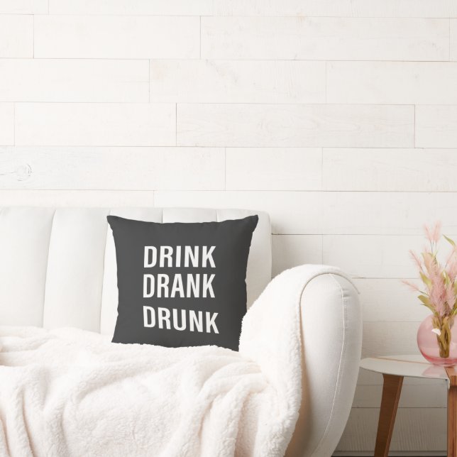 Funny drinking sayings about whiskey drinker cushion (Couch)