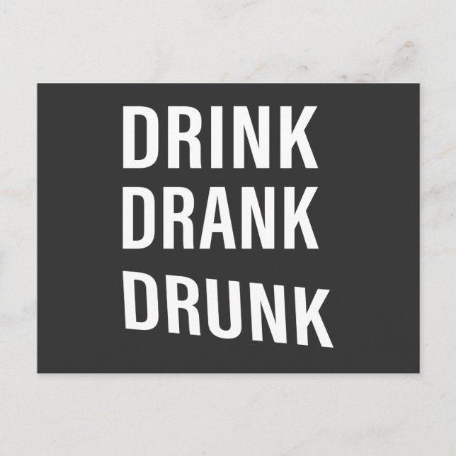 Funny drinking sayings about whiskey drinker postcard (Front)