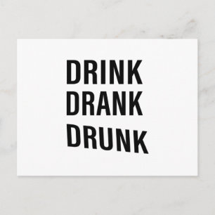 Funny drinking sayings about whiskey drinker postcard