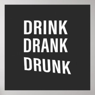 funny drinking sayings poster