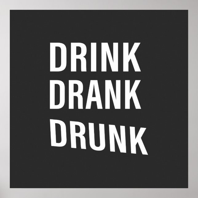 funny drinking sayings poster (Front)