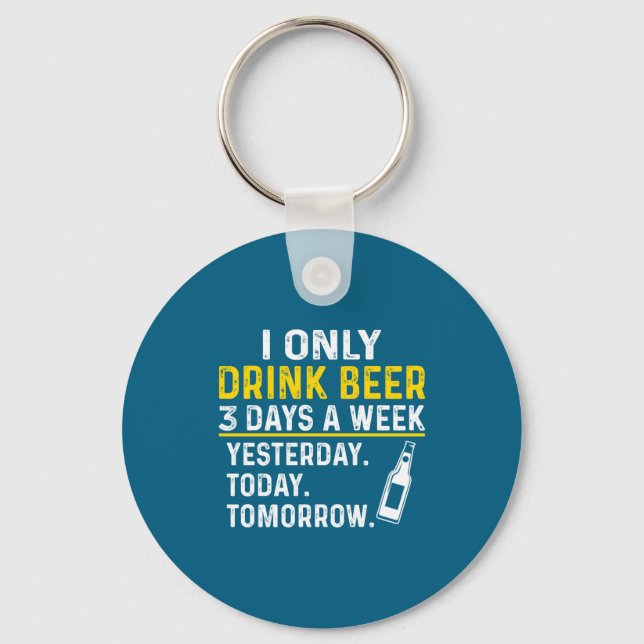 Funny Drinking Shirt Beer Lovers  Key Ring (Front)