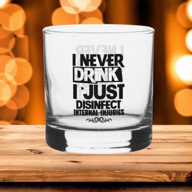 Funny drinking word art whiskey glass (Creator Uploaded)