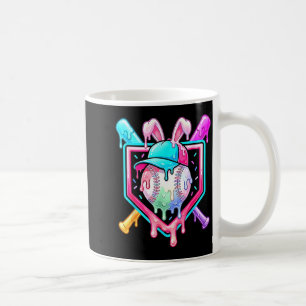 Funny Dripping Drip Rabbit Bunny Baseball Easter Coffee Mug
