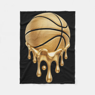 Funny Dripping Gold Basketball Lovers Drip Basketb Fleece Blanket