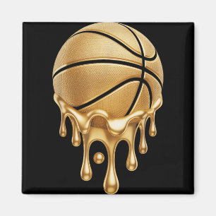 Funny Dripping Gold Basketball Lovers Drip Basketb Magnet