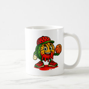 Funny Dripping Watermelon Basketball Watermelon Da Coffee Mug