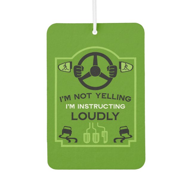 Funny Driving Instructor Gift Car Air Freshener (Front)