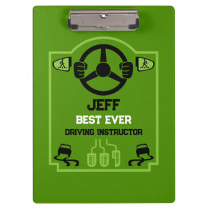 Funny Driving Instructor Gift Clipboard