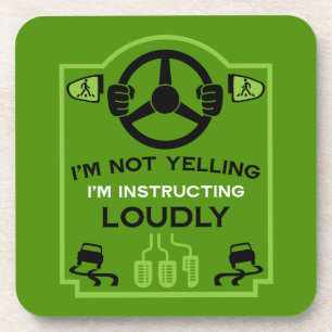 Funny Driving Instructor Gift Coaster