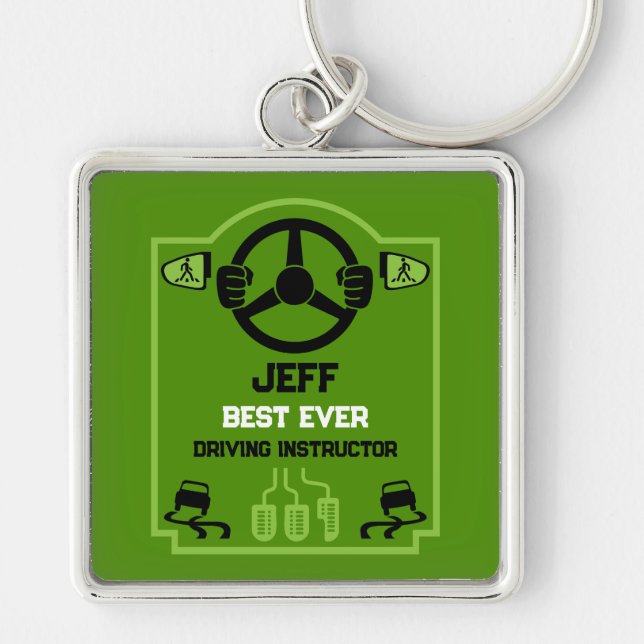Funny Driving Instructor Gift Key Ring (Front)