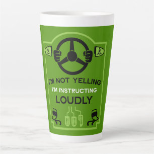 Funny Driving Instructor Gift Latte Mug