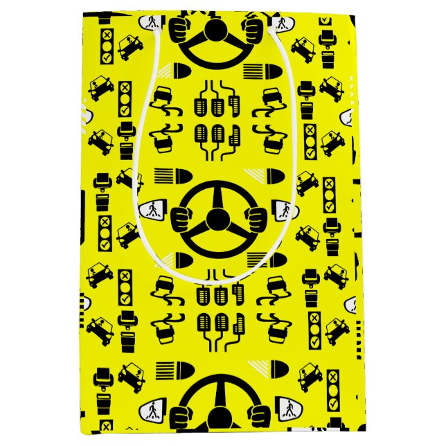 Funny Driving Instructor Gift Medium Gift Bag (Front)