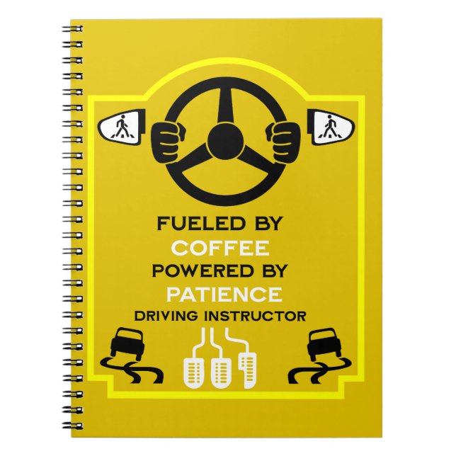 Funny Driving Instructor Gift Notebook (Front)